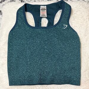Gymshark Teal Patterned Sports Bra